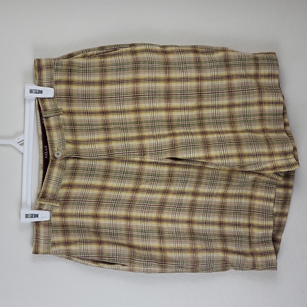 Tommy Bahama Linen Plaid Shorts Size 34